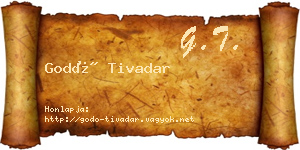 Godó Tivadar névjegykártya